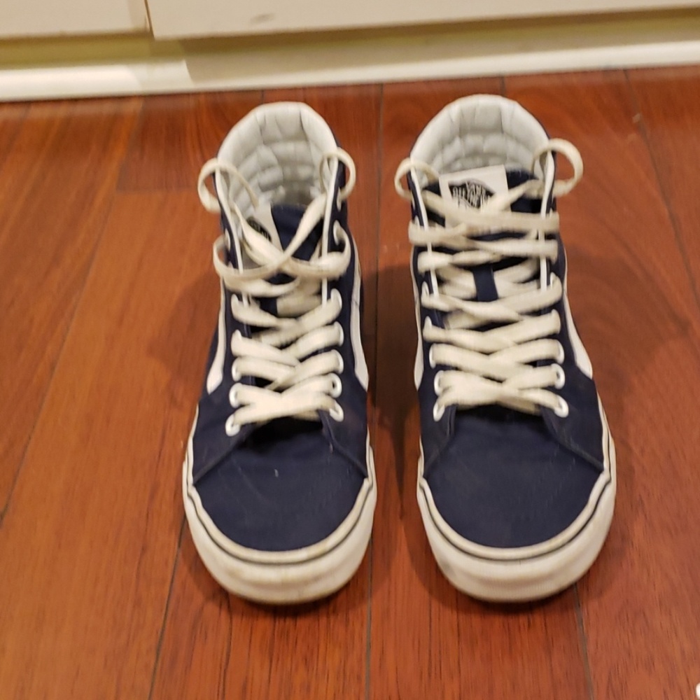 Hi top vans navy blue